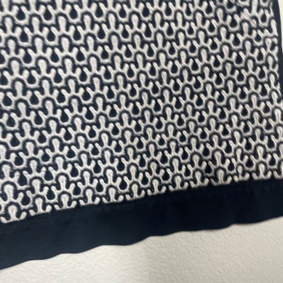 Derek Lam 6 Crochet Lace Shell Knit Wool Sweater Vest Black Geometric Sleeveless - Picture 3 of 8